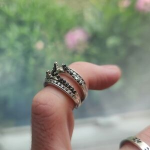 White and black natural diamond enhancer wrap